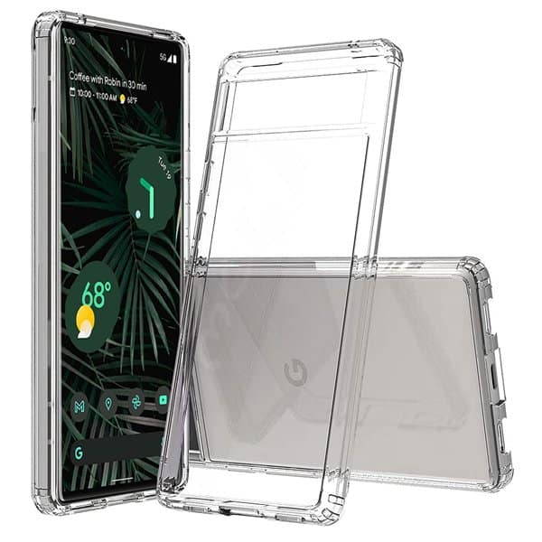 For Google Pixel 6 | 6A | 6 Pro Clear Case Slim With 4 Corners [Shock Absorption] Hard Back Soft Bumper Cover