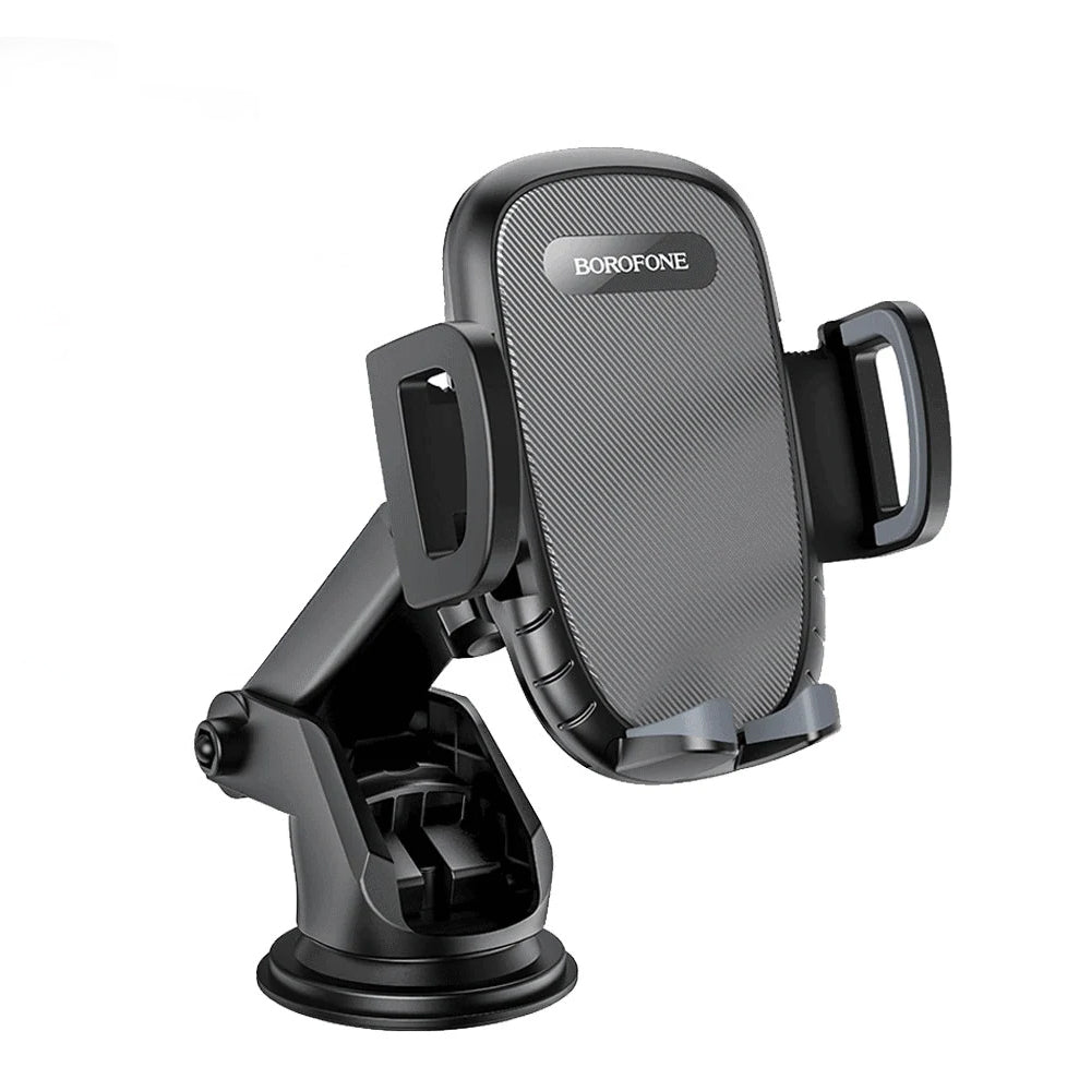 Borofone BH53 Windy Center Console Windshield / Dashboard Car Mount Mobile Phone Holder for 4.5 to 6.9 inch Mobile ( Black)