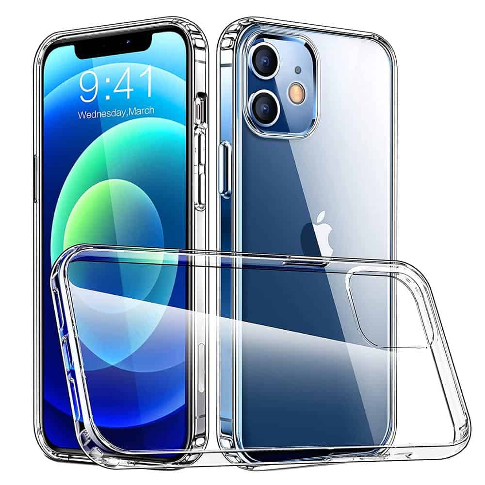 For Apple iPhone 12 /12Mini /12 Pro /12 Pro Max Clear Case Slim With 4 Corners [Shock Absorption] Hard Back Soft Bumper Cover