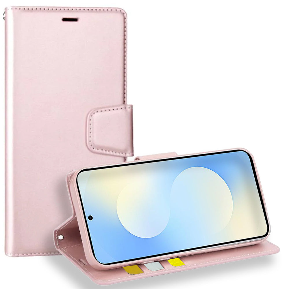 Hanman For Samsung Galaxy S24 S25 Ultra Plus Edge FE Wallet Leather Flip Shockproof Cover