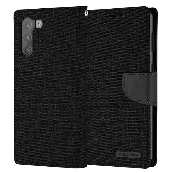 Goospery Canvas For Samsung Galaxy S22 | S22+ /S22 Plus | S22 Ultra Wallet Leather Case Denim Stand Flip Fabric Pouch Credit Card Slots Cover