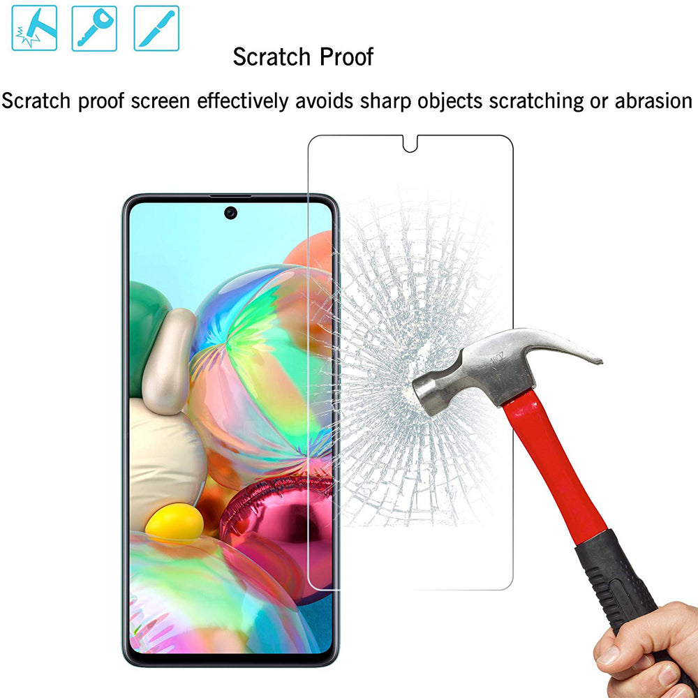 [2 Pack] Samsung Galaxy A72 Full Coverage Tempered Glass Screen Protector Film Guard (Clear)