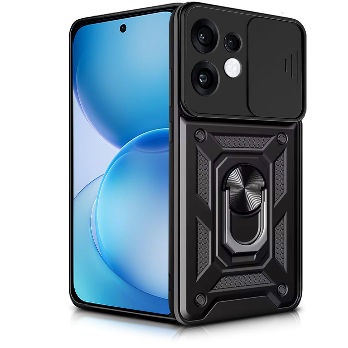 For Oppo Reno 16/ Reno 16 Pro Anti Scratch Rugged Magnetic Car Mount Ring Shockproof Heavy Duty Cover
