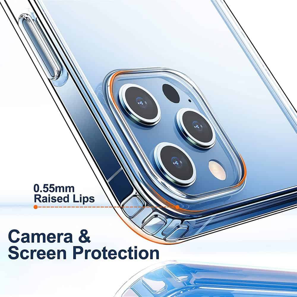Apple iPhone 12 Clear Case Slim With 4 Corners [Shock Absorption] Hard Back Soft Bumper Cover