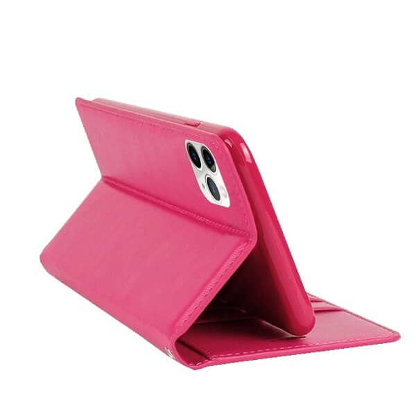 Apple iPhone 11 Pro Hanman Leather Wallet Case Flip Card Holder Slots Magnetic Shockproof Cover (Light Pink)