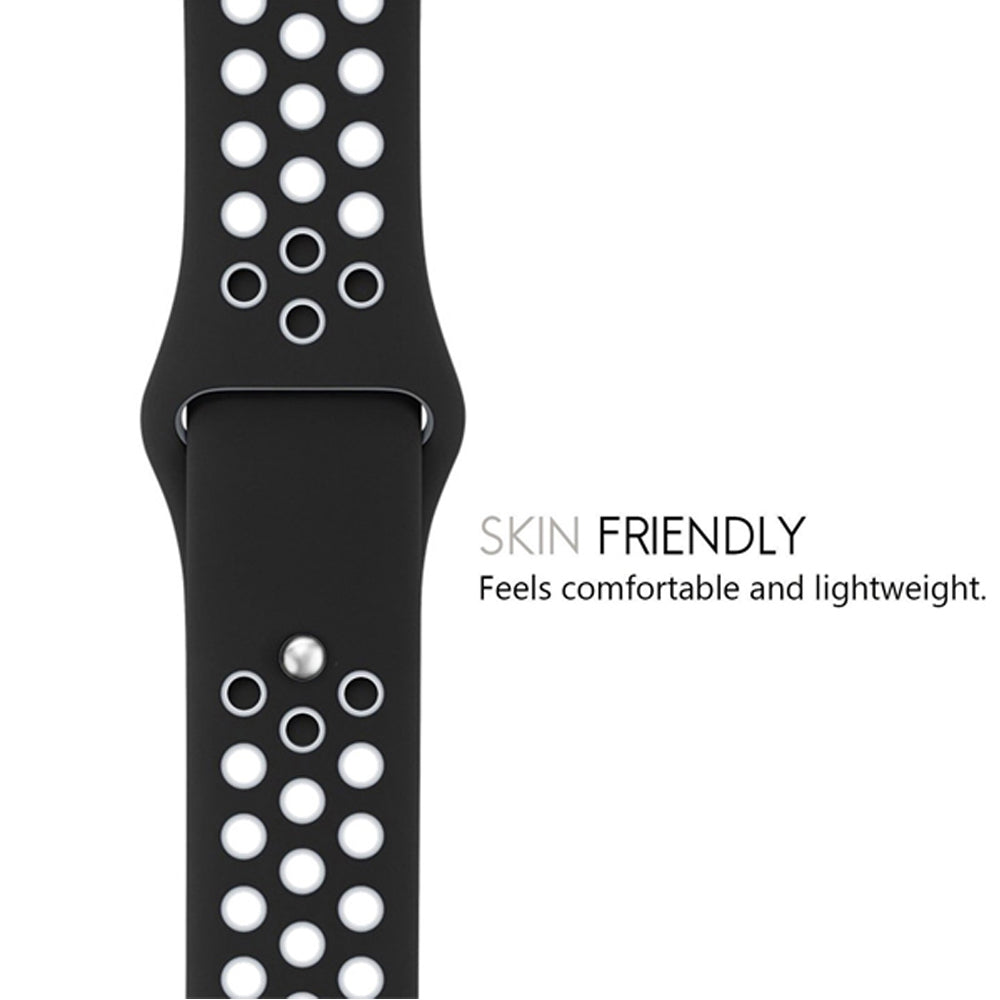 Nike Style Silicon Wristband For Apple Watch Series 10/9 /8 /7 /Ultra 2 Strap Loop 41 /45 /49mm