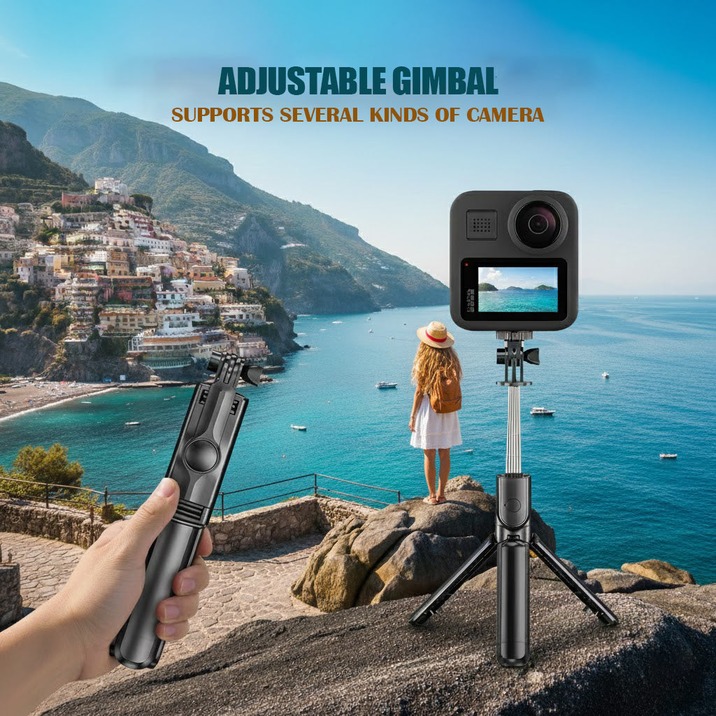 C01S Selfie Stick Tripod with Fill Light, Detachable Phone Holder, Wireless Bluetooth Remote & Extendable Monopod for iPhone, Samsung & Android
