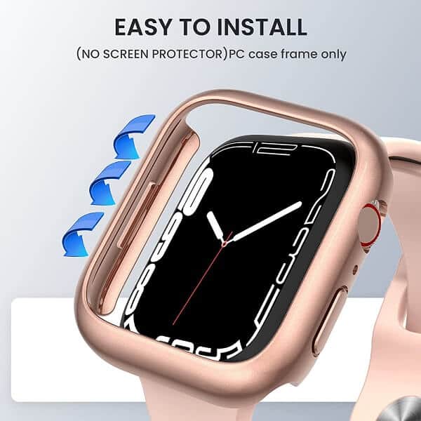 For Apple Watch Series 8 /7 45mm & 41mm Clear Gel Shockproof Protective Case Cover ( Black)