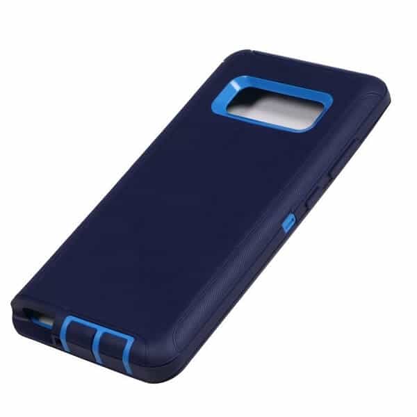 Samsung Galaxy Note 8 Case Drop Resistant Defender Tradies Heavy Duty Rugged Shockproof Tough Cover (Navy Blue /Blue)