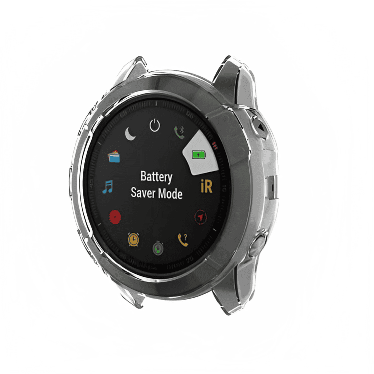 For Garmin Fenix 6S Pro /6S Soft Gel Case Full Cover Protector (Clear)