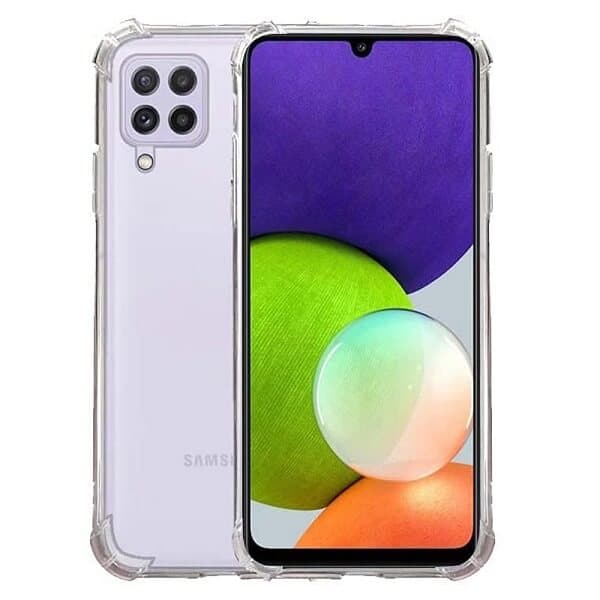For Samsung Galaxy A22 5G | A22 4G SupRShield Clear Case Shockproof Tough Gel Clear Transparent Air Cushion Cover (Transparent)