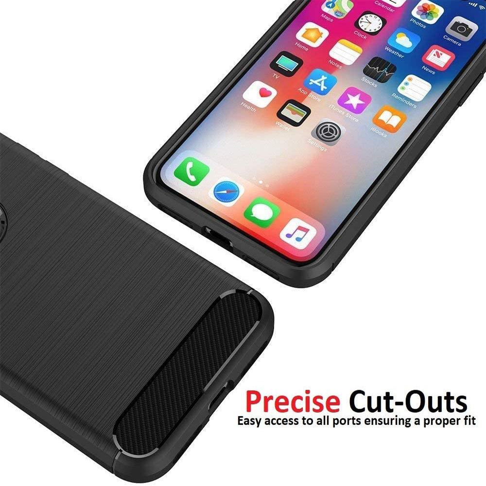 For Apple iPhone XS Max / XR SupRShield Carbon Fiber Shockproof Heavy Duty Rugged Case Cover