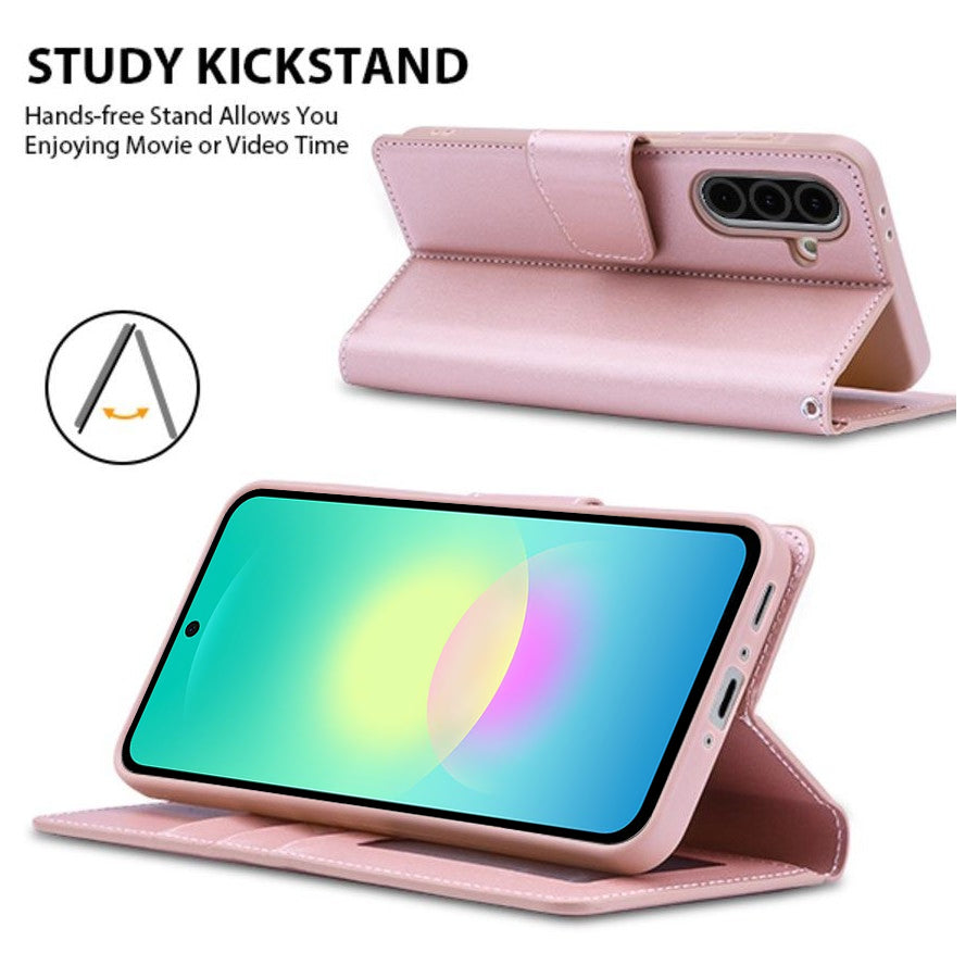 For Samsung Galaxy A27 5G Hanman Wallet Case Flip Leather Card Slots Magnetic Stand Cover
