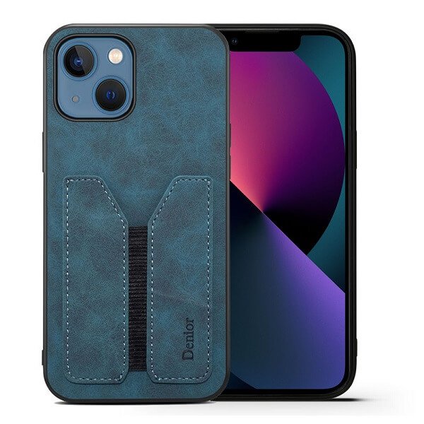 Denior For Apple iPhone 13 Pro / 13 Pro Max / 13 Mini Leather Case with Elastic Wallet Card Holder Slot Pocket Cover