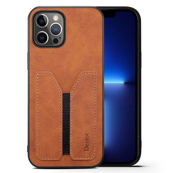 Brown Denior Apple iPhone 13 Pro Leather Case