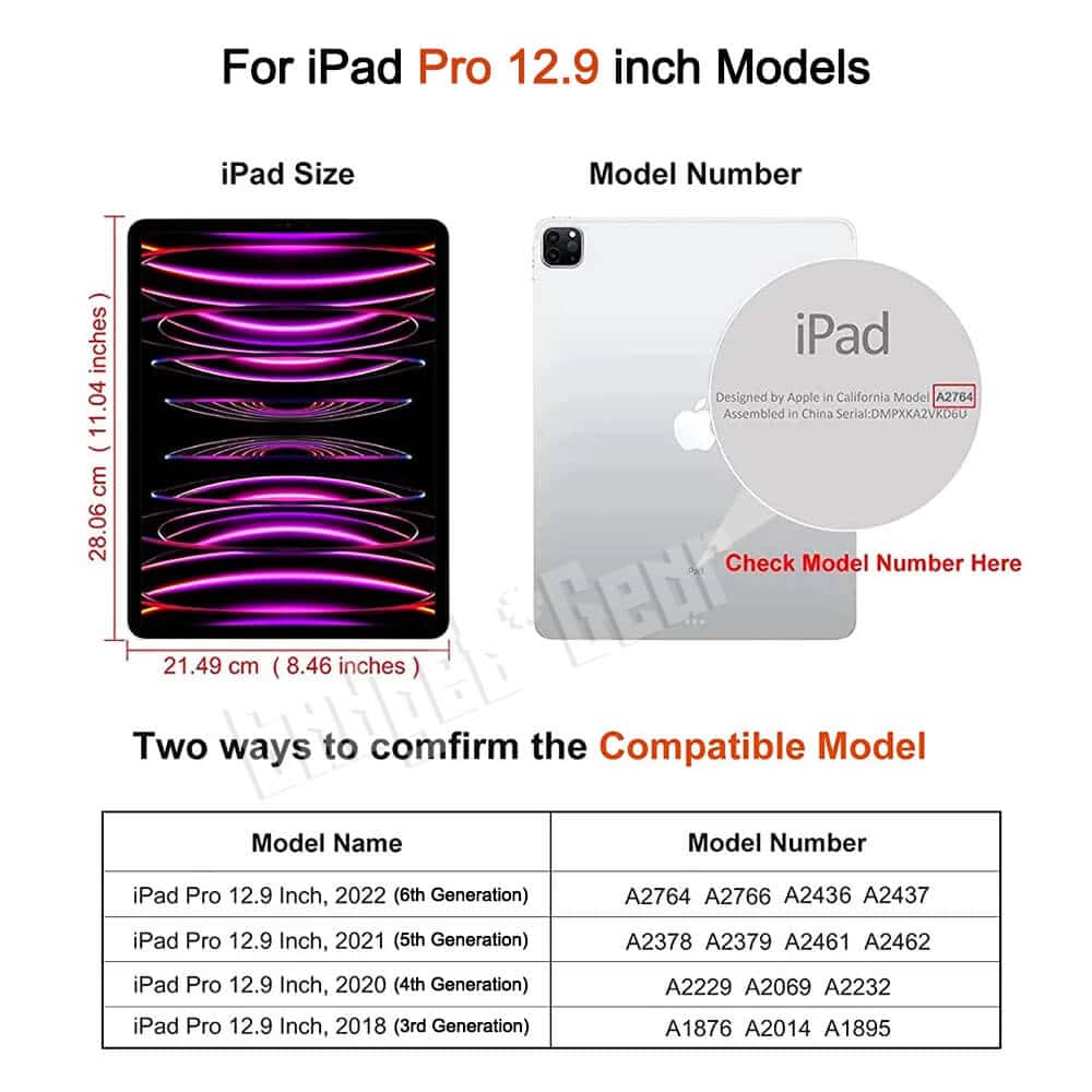 [2 Pack] For Apple iPad Pro 12.9 inch 2022 6th /2021 5th /2020 4th /2018 3rd Gen Tempered Glass Screen Protector