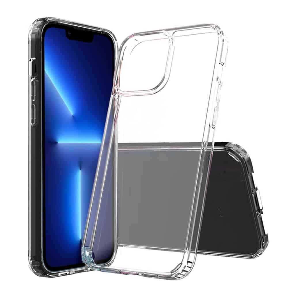 For Apple iPhone 13 /13 Pro / 13 Pro Max / 13 Mini Clear Case Slim With 4 Corners [Shock Absorption] Hard Back Soft Bumper Cover