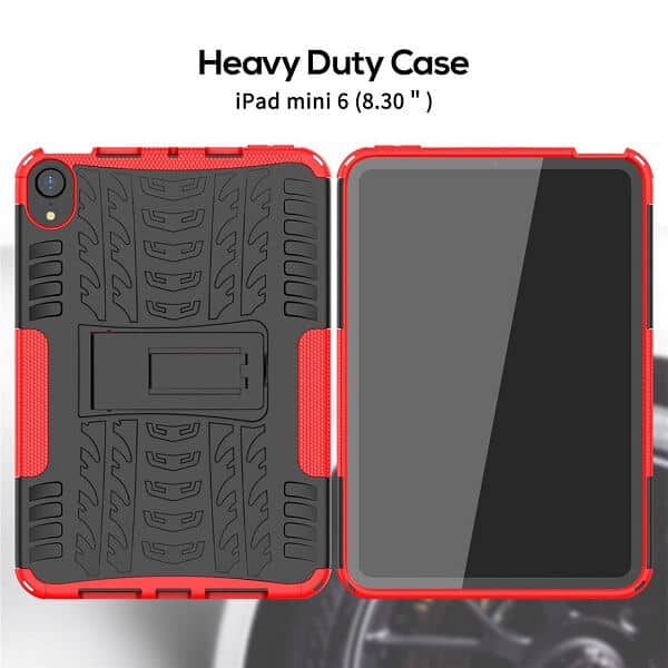 For Apple iPad Mini 2024 /Mini 6 6th Gen Generation 2021 Heavy Duty Shockproof Tough Kickstand Strong Case Cover (Purple)