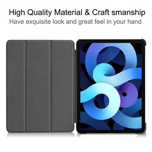 Apple iPad Air 11 2024 6th /5th /4th Gen 10.9 inch 2022 /2020 iPad Pro 11 inch Folio Smart Leather Magnetic Stand Case Cover (Navy Blue)