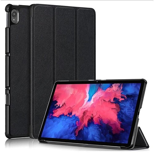 Lenovo Tab P11 Folio Leather Case Cover (Black)
