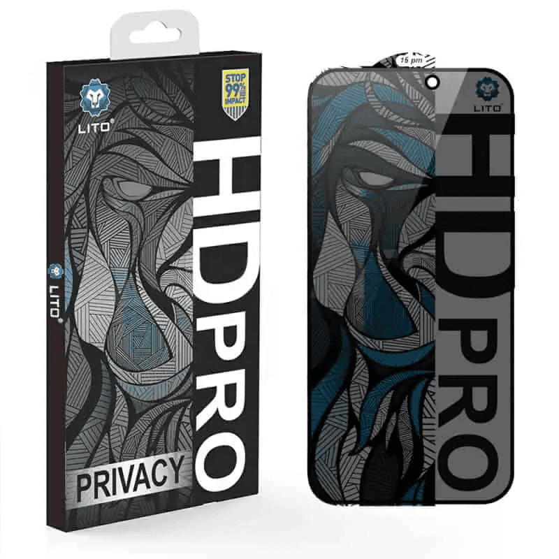 [ 1 PACK ] LITO HD PRO Apple iPhone Screen Protector Tempered Glass Film Guard ( Black Edge AND Privacy )