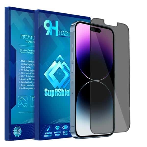 [1 Pack] Apple iPhone 14 | 14 Pro | 14 Pro Max | 14 Plus SupRShield Anti Spy Privacy Tempered Glass LCD Screen Protector Film Guard