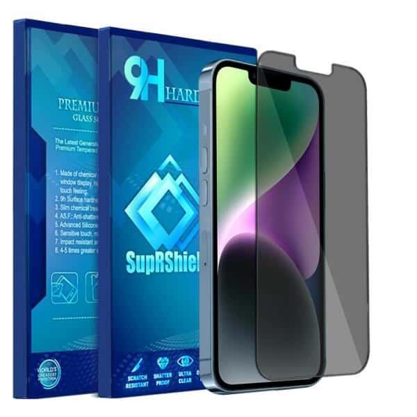[1 Pack] Apple iPhone 14 SupRShield Anti Spy Privacy Tempered Glass LCD Screen Protector Film Guard