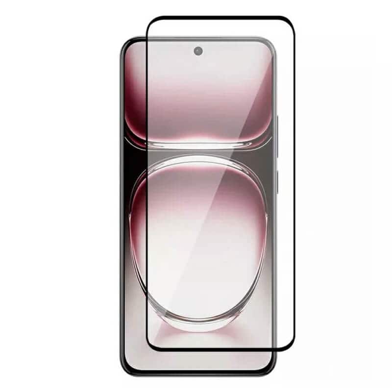 [1 Pack] For Oppo Reno 12 Reno 12 Pro Edge Glue Full Coverage Tempered Glass Screen Protector (Black)