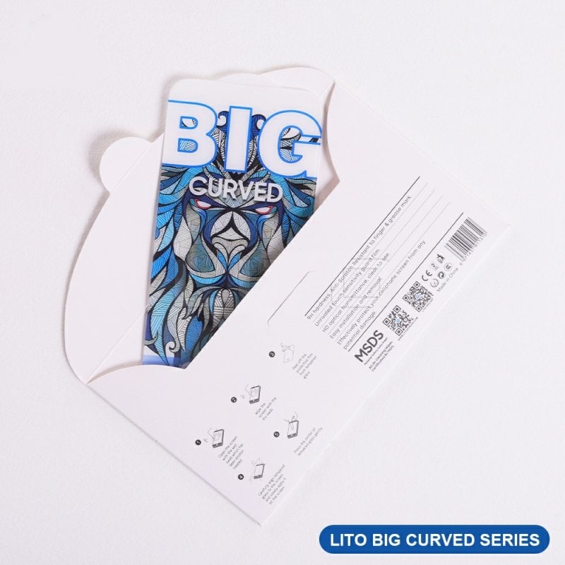 [1 Pack] LITO BIG CURVE Apple iPhone Screen Protector Tempered Glass Film Guard (Clear)