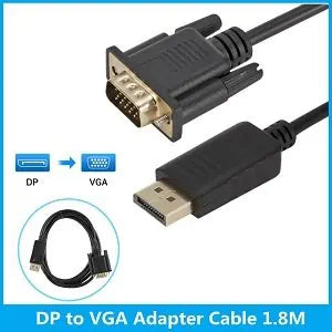 1.8M Display Port to VGA Adapter