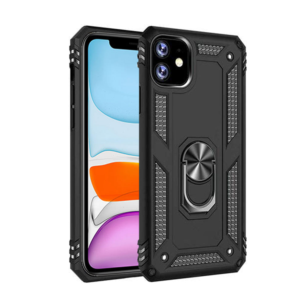 For Apple  iPhone 11 /11 Pro / 11 Pro Max Anti Scratch Rugged Magnetic Car Mount Ring Case Cover