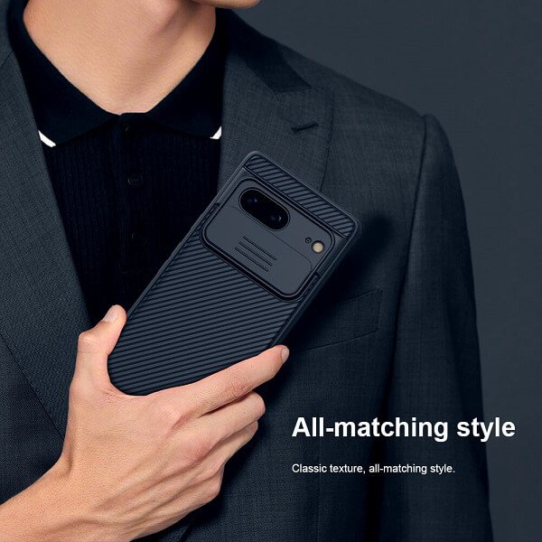 Nillkin For Google Pixel 7 CamShield Series Shockproof Heavy Duty Protective Case With Slide Camera Cover - Black