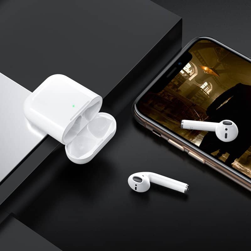 Borofone BW31 TWS Bluetooth Earphone Earbud Touch Control Headphone Sports Earbuds Waterproof Headset Mic -Universal Air Pods (White)