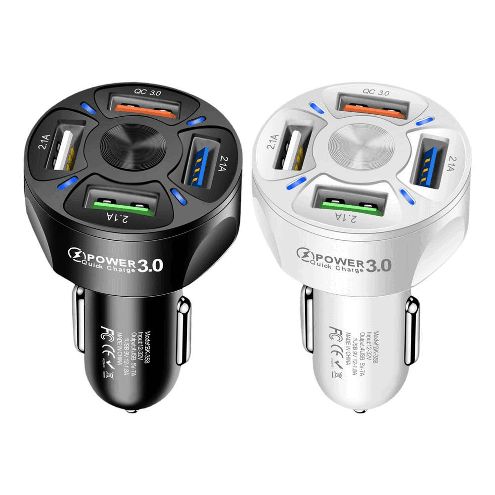 35W QC 3.0 4 USB Car Charger