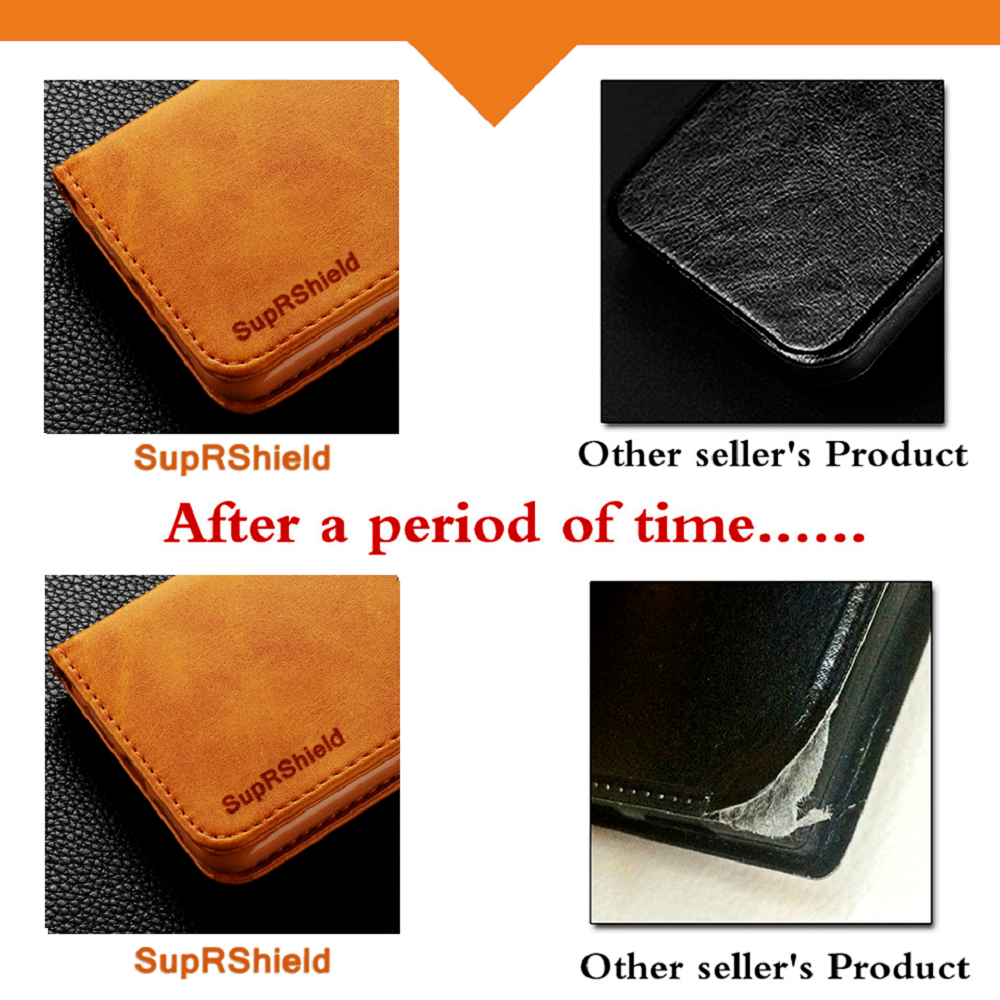 For TCL 605 SE NxtPaper 5G SupRShield Case Leather Card Holder Wallet Flip Cover