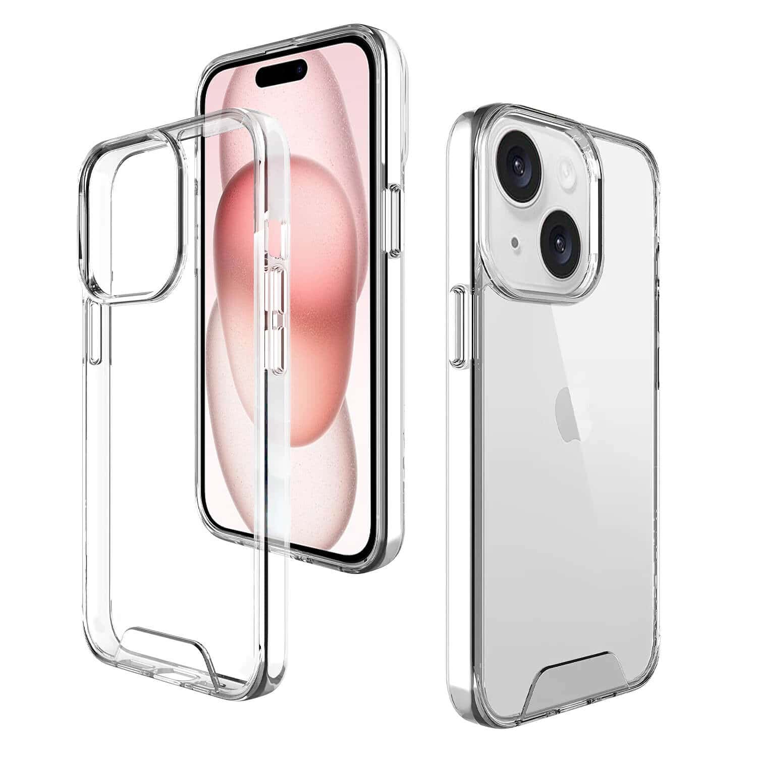 Space For Apple iPhone 15/14/11/Pro Max/Plus Clear Anti-Shock Clear Hard Transparent Shockproof Cover