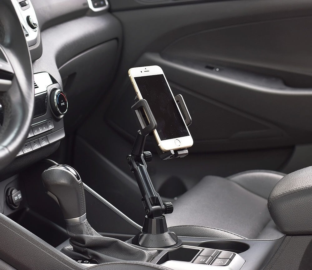 Car Cup Holder Phone Mount, Cup Holder Cradle Car Mount with Adjustable Neck for iPhone Samsung Nokia Google Oppo Motorola