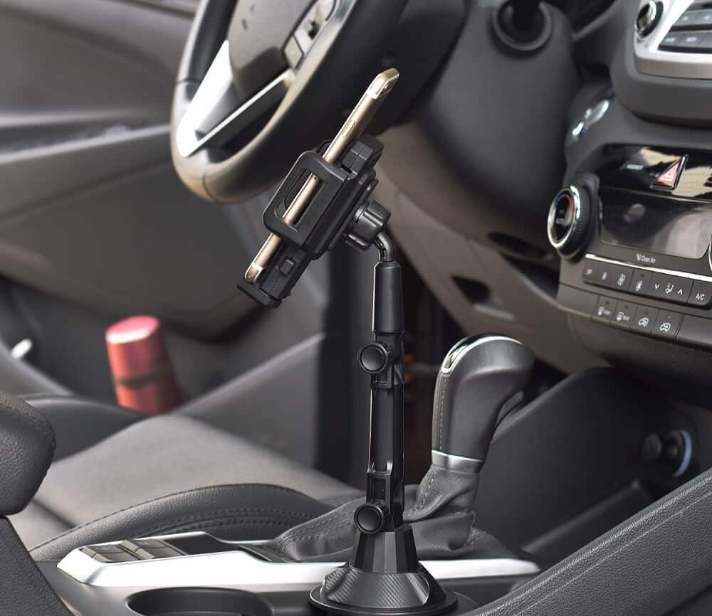 Car Cup Holder Phone Mount, Cup Holder Cradle Car Mount with Adjustable Neck for iPhone Samsung Nokia Google Oppo Motorola