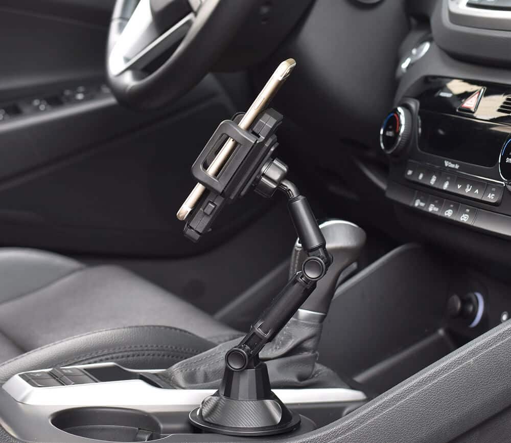 Car Cup Holder Phone Mount, Cup Holder Cradle Car Mount with Adjustable Neck for iPhone Samsung Nokia Google Oppo Motorola