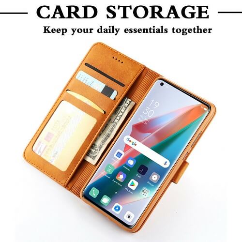 For Oppo Find X3 Neo Wallet Case Flip Leather Card Slots Cover