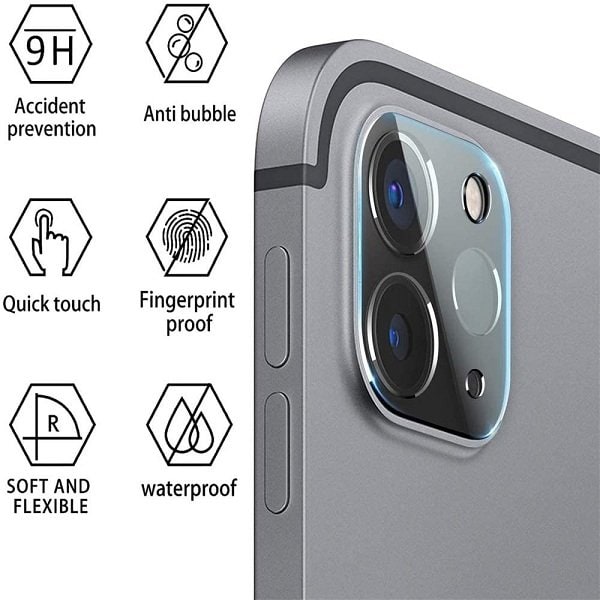 [2 Pack] For Apple iPad Pro 11 inch 2022/2021/2020/2018 Camera Lens Tempered Glass Protector Guard