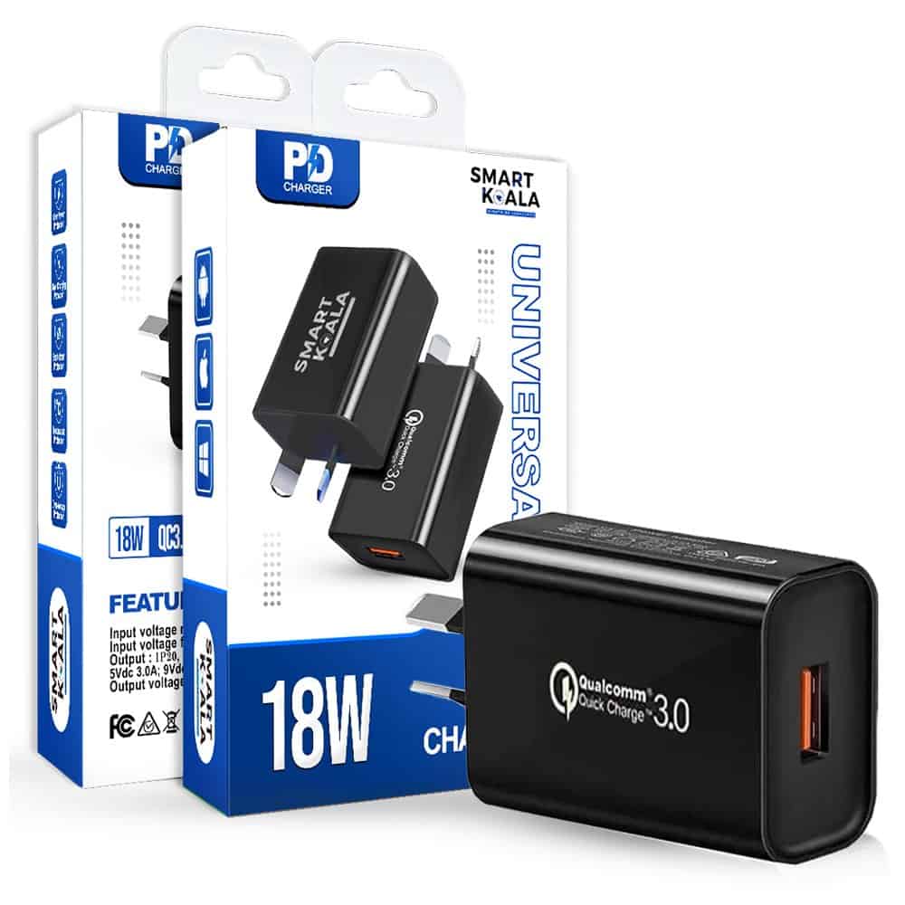 Smart Koala 18W QC3.0 SAA Certified USB A Fast Charging Wall AU Plug Charger Power Adapter