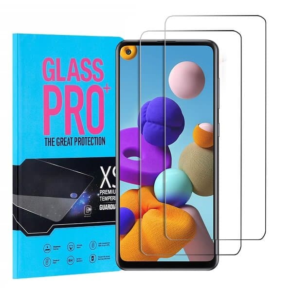 [2 Pack ] Samsung Galaxy A21s Screen Protector Full Coverage Tempered Glass Screen Protector Guard