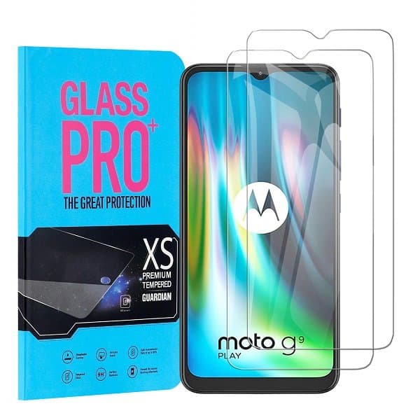 [ 2 Pack ] Motorola Moto G9 Play Screen Protector Tempered Glass Film Guard - Case Friendly