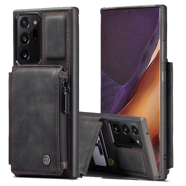 Samsung Galaxy Note 20 Ultra Black CaseMe Back Zipper Wallet Case