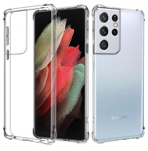 Samsung Galaxy S21 Ultra Clear Case Shockproof Tough Gel Heavy Duty Transparent Air Cushion Cover