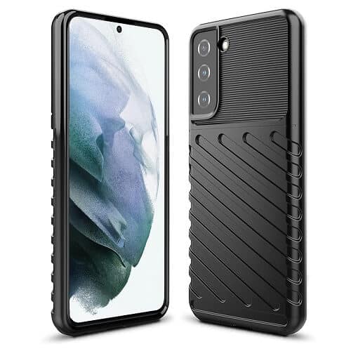 Samsung Galaxy S21+ S21 Plus Case Shockproof Absorption Anti Scratch Heavy Duty Durable Drop Protection Phone Armor Back Cover (Black)