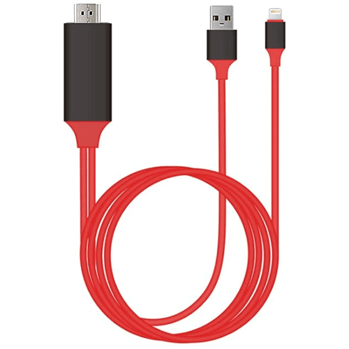 1080P Lightning to HDMI Cable Adapter Sync Audio Video Charge Port Connector For iPhone to HD TV/Projector/Monitor