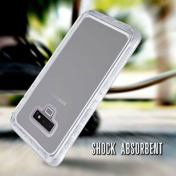 Samsung Galaxy Note 9 Case Clear Drop Resistant Defender Tough Bumper Heavy Duty Shockproof Back Cover