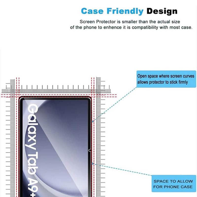 (2 Pack) Samsung Galaxy Tab A9+ /A9 Plus 11 inch (2023) SM-X210/X216 Tempered Glass Screen Protector Film Guard
